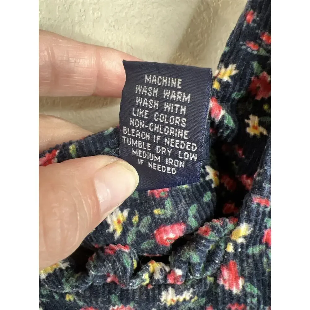 Ralph Lauren Floral Corduroy Little Girls Size‎ 6